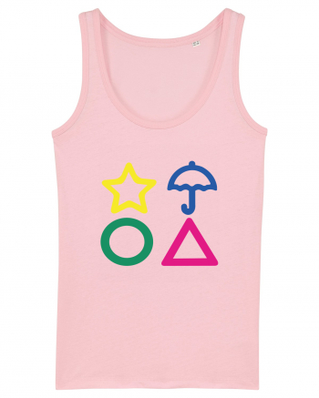 Circle Triangle Star and Umbrella Squid Game Cotton Pink