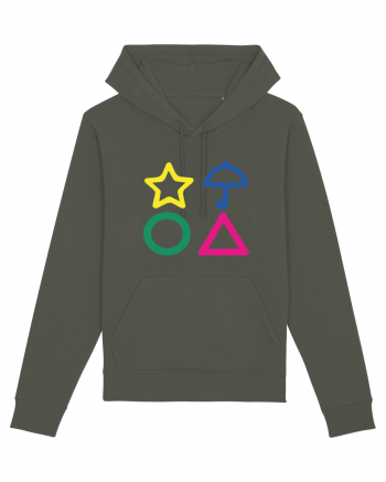 Circle Triangle Star and Umbrella Squid Game Khaki