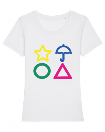 Circle Triangle Star and Umbrella Squid Game White