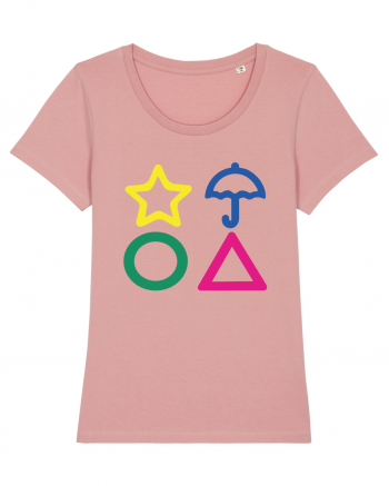 Circle Triangle Star and Umbrella Squid Game Canyon Pink