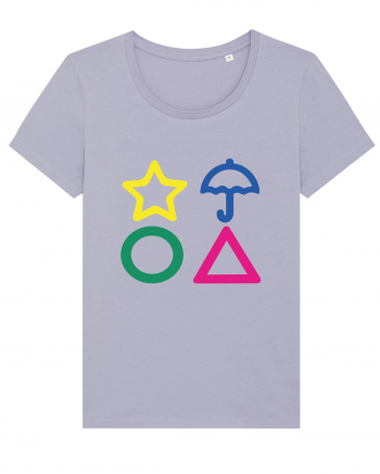 Circle Triangle Star and Umbrella Squid Game Lavender