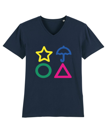 Circle Triangle Star and Umbrella Squid Game French Navy