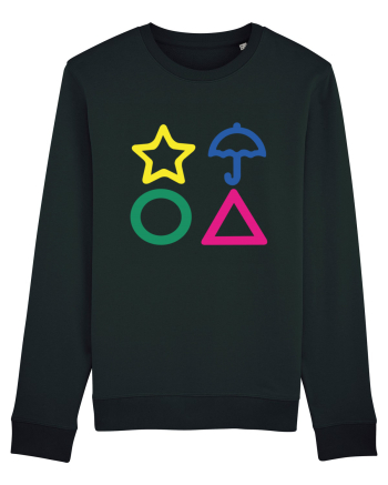 Circle Triangle Star and Umbrella Squid Game Black