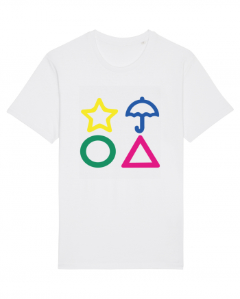 Circle Triangle Star and Umbrella Squid Game White