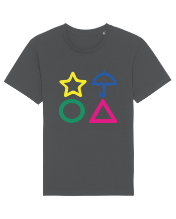 Circle Triangle Star and Umbrella Squid Game Anthracite