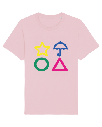 Circle Triangle Star and Umbrella Squid Game Cotton Pink