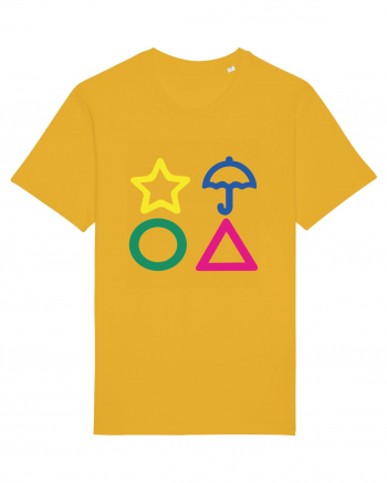 Circle Triangle Star and Umbrella Squid Game Spectra Yellow