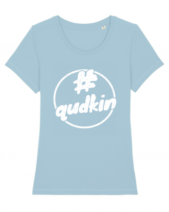 Qudkin Vintage Logo pentru fani Sky Blue