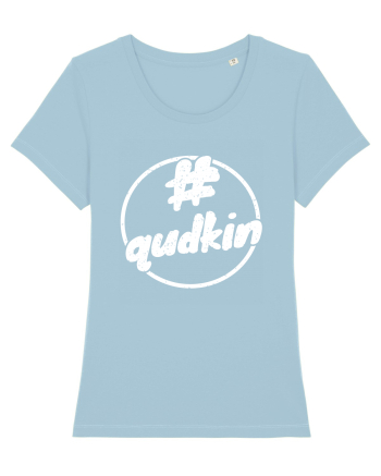 Qudkin Vintage Logo pentru fani Sky Blue
