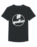 Qudkin Vintage Logo pentru fani Tricou mânecă scurtă guler larg Bărbat Skater