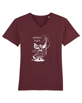 Cool Wizard Doing Magic - Unlimited Power! Burgundy