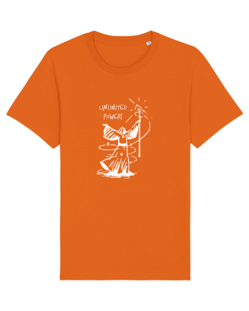 Cool Wizard Doing Magic - Unlimited Power! Bright Orange
