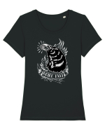 Cioară cu Diamant Tricou mânecă scurtă guler larg fitted Damă Expresser