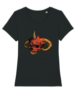 Evil Skull Tricou mânecă scurtă guler larg fitted Damă Expresser