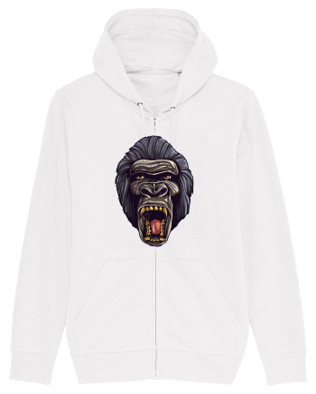 Gorilla Angry Face White