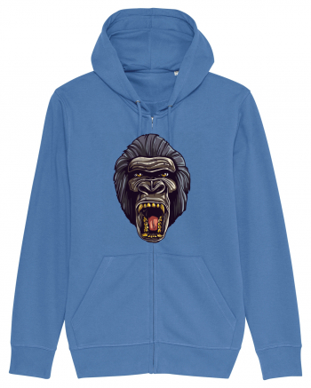 Gorilla Angry Face Bright Blue