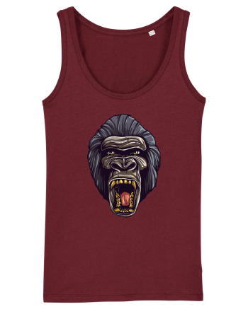 Gorilla Angry Face Burgundy