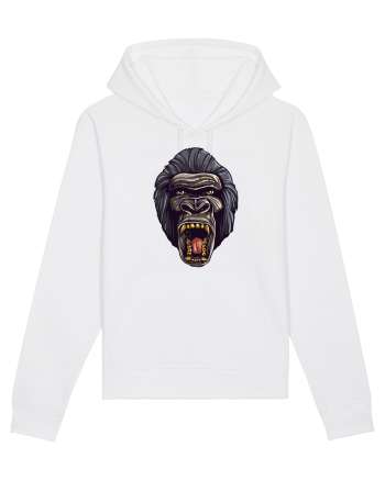 Gorilla Angry Face White