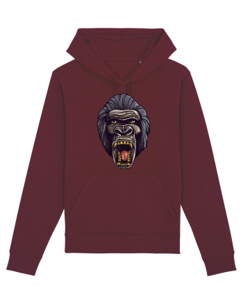 Gorilla Angry Face Burgundy