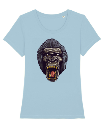 Gorilla Angry Face Sky Blue