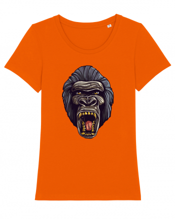 Gorilla Angry Face Bright Orange