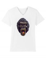 Gorilla Angry Face Tricou mânecă scurtă guler V Bărbat Presenter
