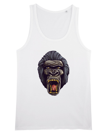 Gorilla Angry Face White