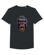 Gorilla Angry Face Tricou mânecă scurtă guler larg Bărbat Skater