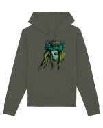 Green Beauty Girl Face Hanorac Unisex Drummer