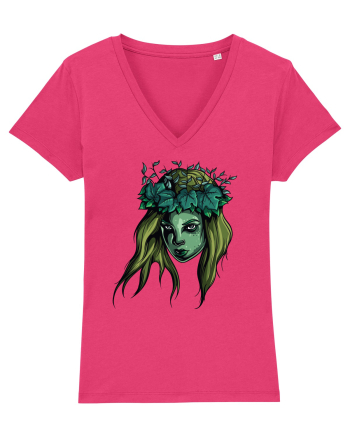 Green Beauty Girl Face Raspberry