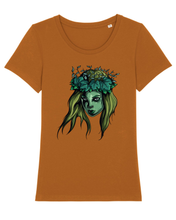 Green Beauty Girl Face Roasted Orange