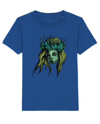 Green Beauty Girl Face Majorelle Blue