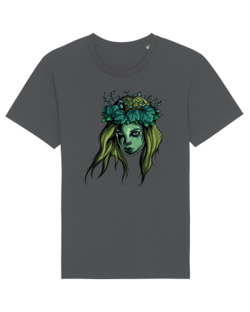 Green Beauty Girl Face Anthracite