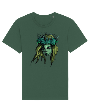 Green Beauty Girl Face Bottle Green