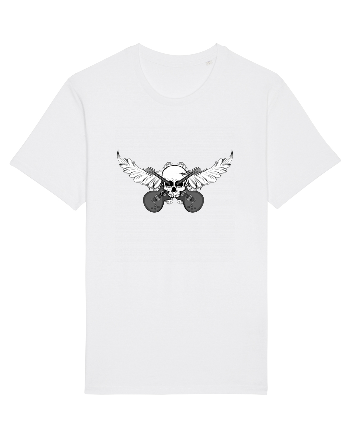 Tricou mânecă scurtă Unisex Rocker White