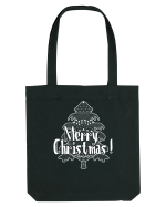 Merry Christmas Tree White Embroidery Sacoșă textilă