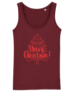 Merry Christmas Tree Red Embroidery Maiou Damă Dreamer