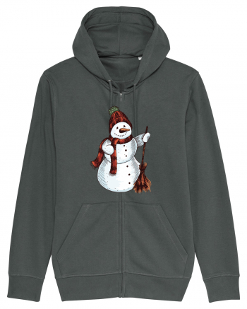 Retro Funny Snowman Anthracite