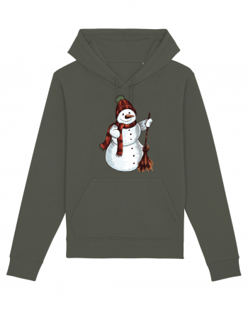 Retro Funny Snowman Khaki