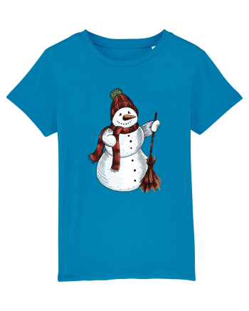Retro Funny Snowman Azur