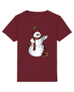 Retro Funny Snowman Tricou mânecă scurtă  Copii Mini Creator