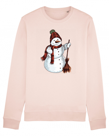 Retro Funny Snowman Candy Pink