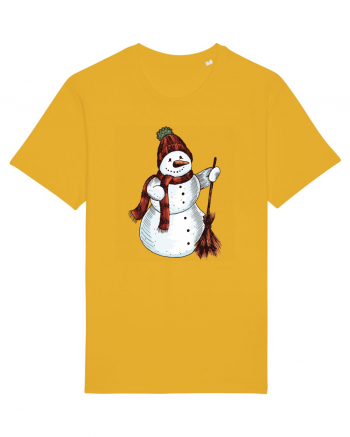 Retro Funny Snowman Spectra Yellow
