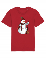 Retro Funny Snowman Tricou mânecă scurtă Unisex Rocker