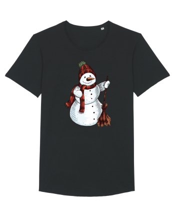 Retro Funny Snowman Black