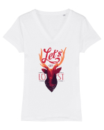 Let's Get Lost Tricou mânecă scurtă guler V Damă Evoker
