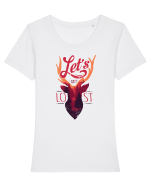 Let's Get Lost Tricou mânecă scurtă guler larg fitted Damă Expresser