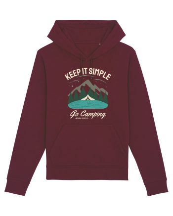 Keep it simple go camping Burgundy