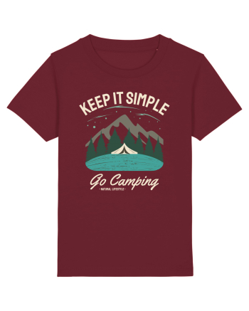 Keep it simple go camping Burgundy