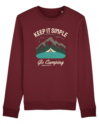 Keep it simple go camping Burgundy